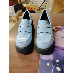 Soda Light Blue Patent Loafers